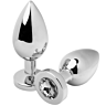 BDSM Anal Plug METAL HARD Diamond Transparent Kicsi