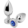 BDSM Anál Plug METAL HARD Diamond Blue 5.71cm