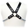 Férfi Hám LEATHER BODY Chain Harness II állítható pántokkal