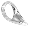 BDSM fém péniszgyűrű METAL HARD COCK TEARDROP 45MM