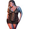 CHEMISE & G-SET BLACK L/XL fehérnemű - Szexi, áttetsző dizájn