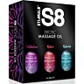 Masszázs olaj STIMUL8 S8 3 x 50 ml - Ízletes élmény