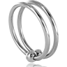 BDSM fém péniszgyűrű METAL HARD 32MM dupla gyűrű