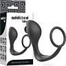 BDSM Anal Plug ADDICTED TOYS - Fekete szilikon gyűrűvel