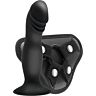Harness Strappy 2 Gyűrűs Dildóval - Erős szívókoronggal