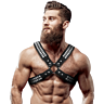 Férfi Hám FETISH SUBMISSIVE ATTITUDE - Átívelt Mellkas