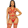 BDSM Hám Leg Avenue Kink Teddy állítható pántokkal