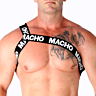 Hám MACHO UNDERWEAR ROMAN HARNESS WHITE L/XL
