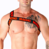 Harnais MACHO - ROMAN HARNESS RED S/M kényelmes viselet
