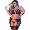 Köteg fehérnemű BRA GARTER & G-SET BLACK L/XL
