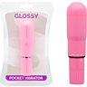 Zseb Vibrátor GLOSSY Deep Rose vízálló kialakítással