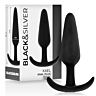 Anális dugó BLACK&SILVER Kael közepes fogantyúval