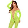 Bodystocking LEG AVENUE CROTCHLESS kígyó mintával