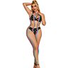 Bodystocking SUBBLIME RAINBOW MESH Halter nyakú