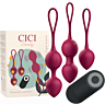 Silicona golyók CICI BEAUTY 3 vibráló golyó távirányítóval