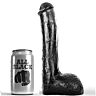 Dildo ALL BLACK 23 CM Valósághű