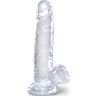 Realista Pénisz KING COCK 15.2 CM Átlátszó Kivitel