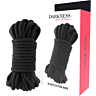 Kötél DARKNESS BONDAGE 10 méter fekete pamut