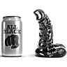 Dildo ALL BLACK 13 CM - Kényelmes és texturált élmény