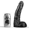 Dildo ALL BLACK 22 CM rugalmas kialakítással
