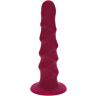 Dildó GET REAL RIBBED 12 CM - Kényeztető ívek és szívó alap