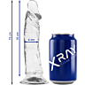 Strapon Dildo X RAY Clear Cock 19 cm rugalmas kialakítással