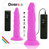 Dildo Dildo Diversia 23 cm vibrációval és flexibilitással