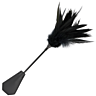Kütyü DARKNESS SENSATIONS BLACK FEATHER WHIP - Kétoldalú ostor