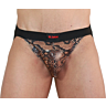 Jockstrap BURN 002 JOCK SNAKE BLACK Kényelmes viselet