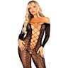 Bodystocking Leg Avenue Crotchless kígyómintával