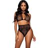Lingerie szett LEG AVENUE - Halter crop top és thong