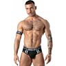 LOCKER GEAR sportos hálós jock fazonú alsónadrág, fekete, XL