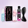 Prémium anális szett alkalmazásos Satisfyer dugóval és üvegdugóval