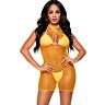 Szexi ruha LEG AVENUE NET CROSSED DRESS