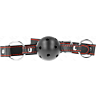 Gag KINK COLLAR & GAG HOLLOW HARD BLACK BALL 65 x 2.5 CM