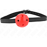 Gag KINK COLLAR & GAG SIMPLICITY RED BREATHABLE