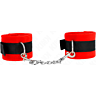 Kézbilincs KINK BEGINNER FUR HAND CUFFS BLACK-RED