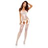 Bodystocking PASSION BS121 merész harisnyatartó hatással