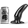 BDSM Anal Plug ALL BLACK 13 CM - Kellemes ívvel