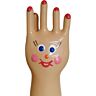 Vicces Kondom CONDOMERIE Big Happy Hand XL kézzel festett
