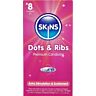 Kondom SKINS Dots & Ribs 8 darabos csomag kiemelkedő élvezettel