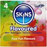 Óvszer SKINS MULTI FLAVORS PACK 4 ízesített óvszerek
