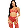 Spicy Lencería LEG AVENUE Three Pieces Set