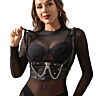 Body Harness SUBBLIME Corset Chains részletekkel