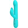 Nyuszi vibrátor PRETTY LOVE RABBIT PEARLS AQUA ZÖLD