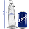 Dildó X RAY XRAY CLEAR 16.5 CM élethű formával