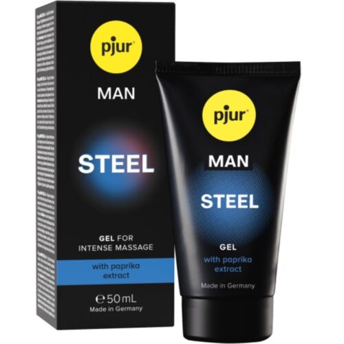 Masszázs gél PJUR MAN STEEL 50 ml paprika kivonattal