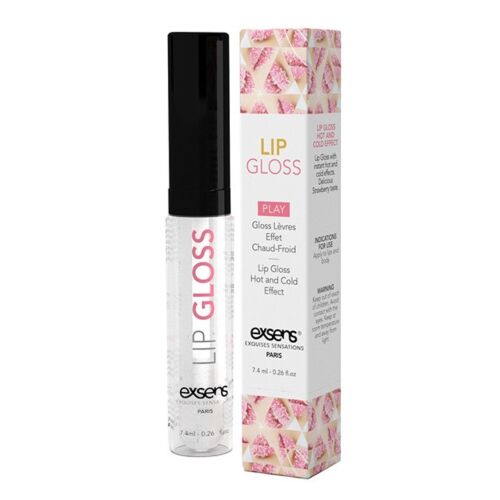 Ajakfény Exsens Hot Kiss Cold Effect Eper 7 ml