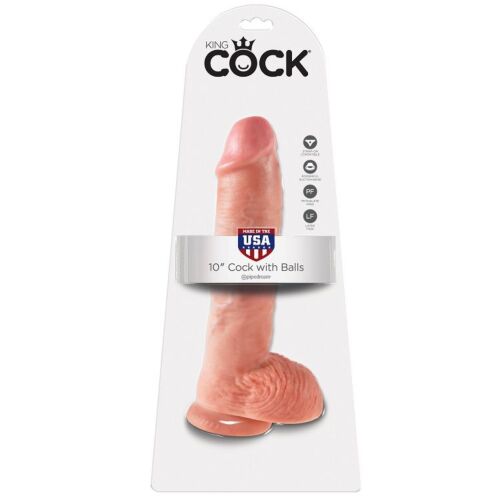 Dildo KING COCK 10 - Valósághű élmény és kézimunka kompatibilitás