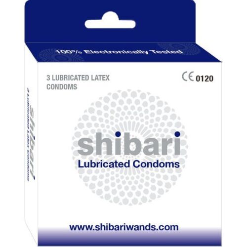 Shibari síkosított latex óvszerek - 3 db-os csomag
